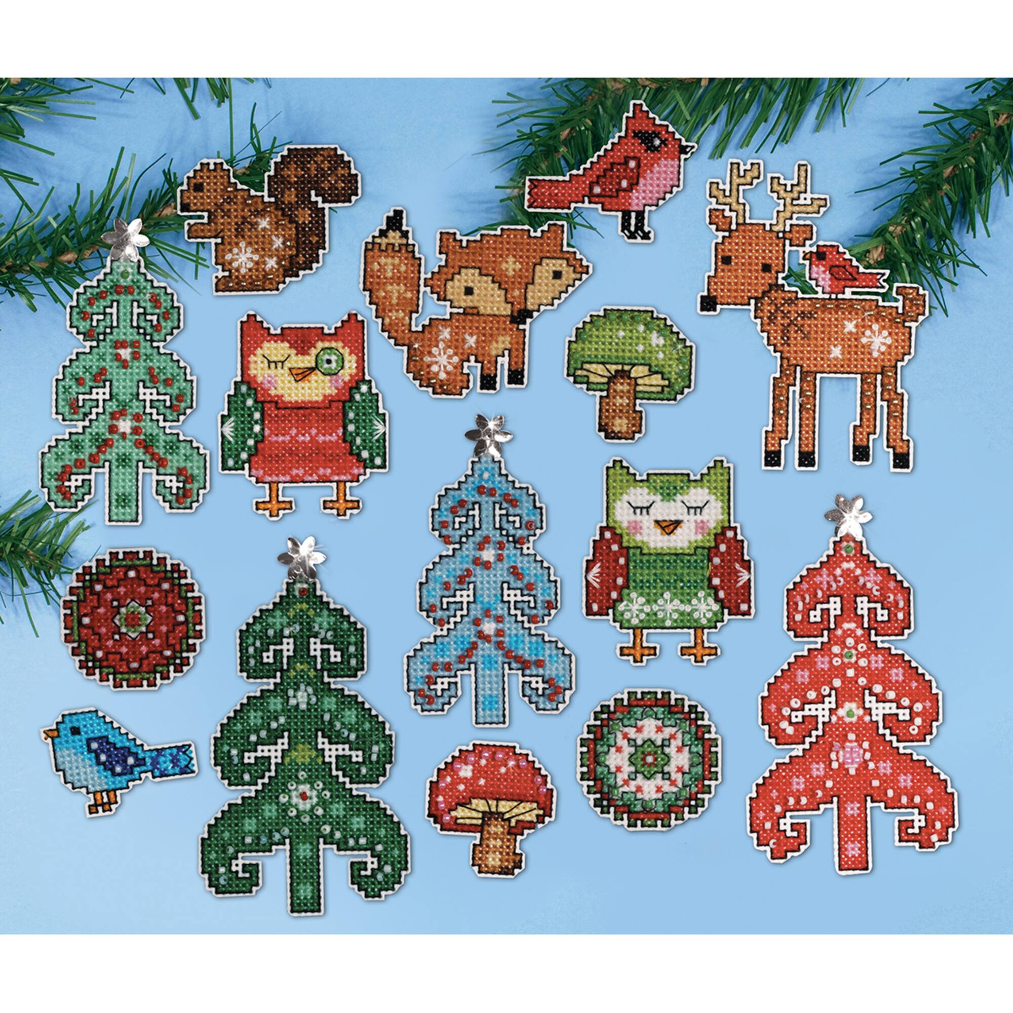 Design Works™ Woodland Friends Cross Stitch Ornament Kit